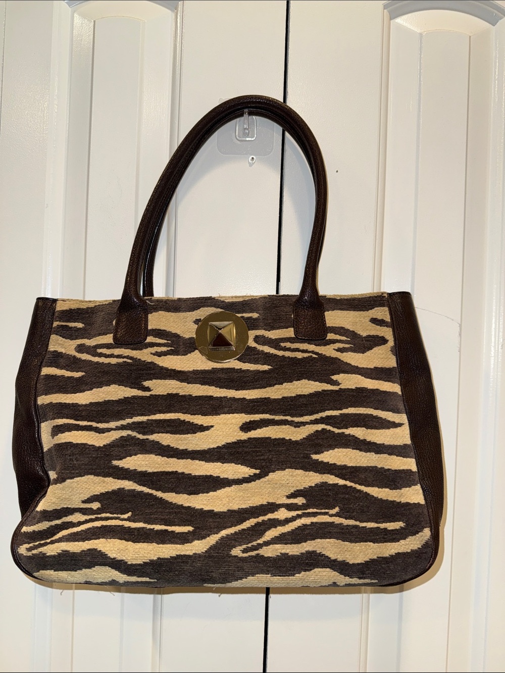 kate spade Brown and Cream‎ Zebra-Print Tote